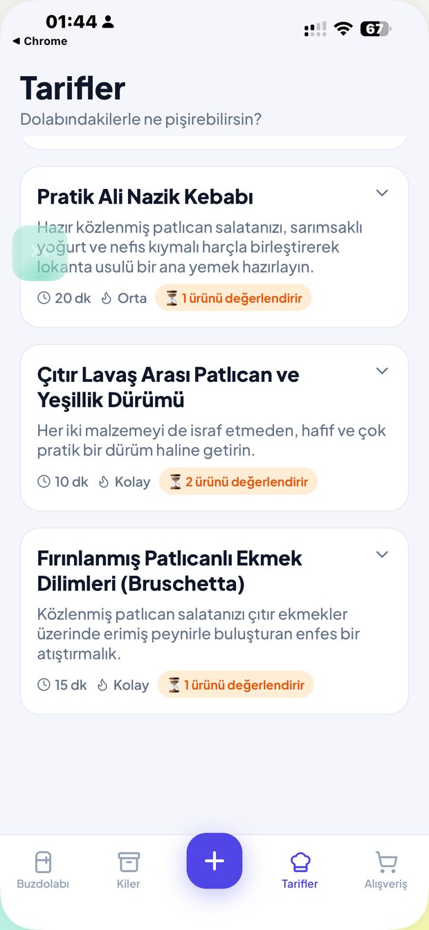 Tarif önerileri